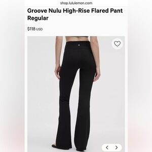 lululemon athletica Black High-Rise Flared Pants